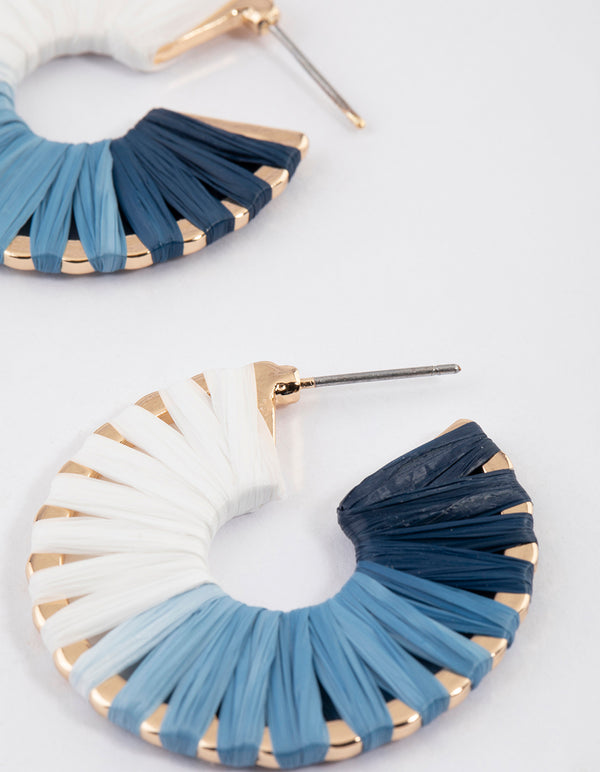 Gold Ombre Wrapped Hoop Earrings