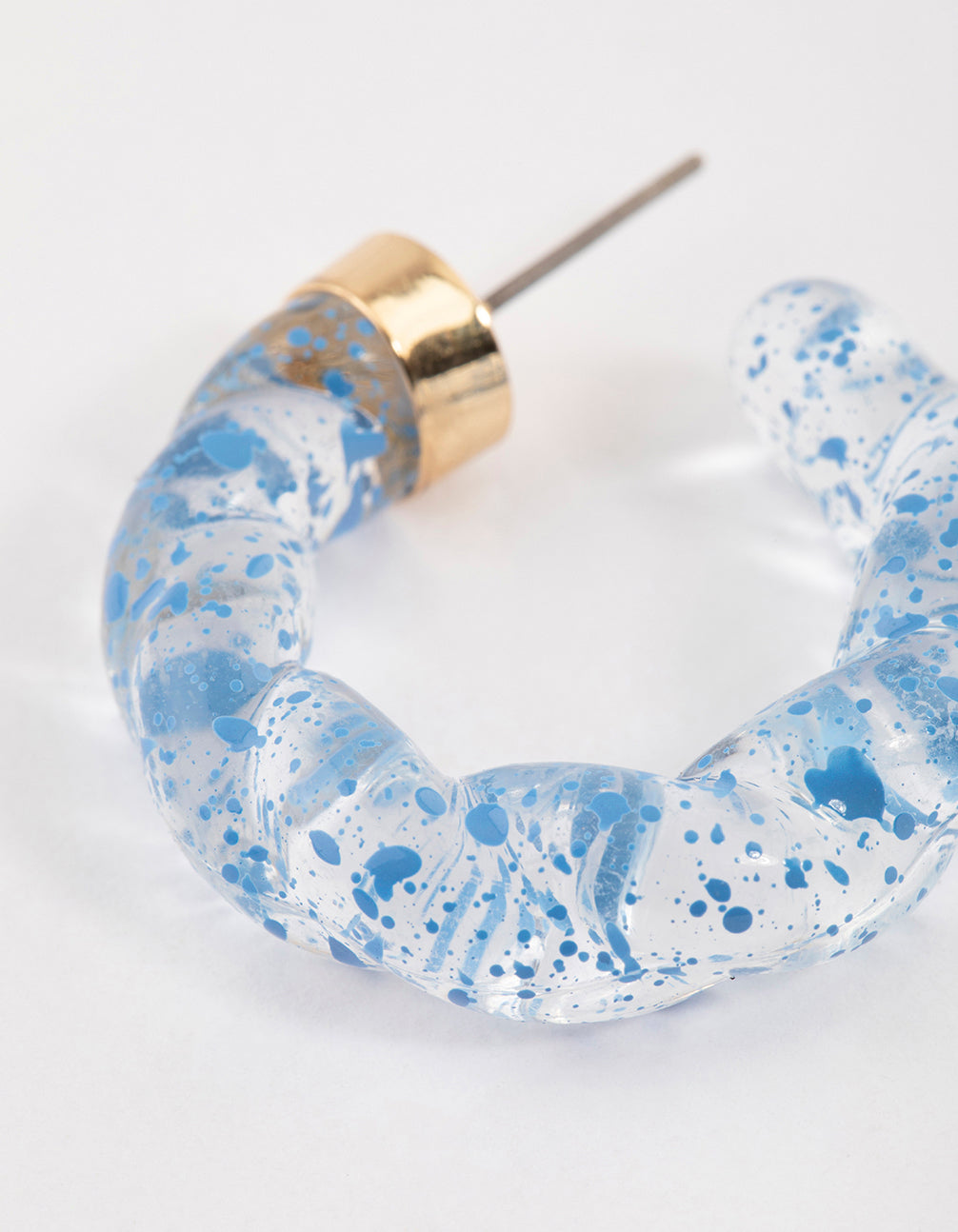 Gold Tidal Wave Hoop Earrings