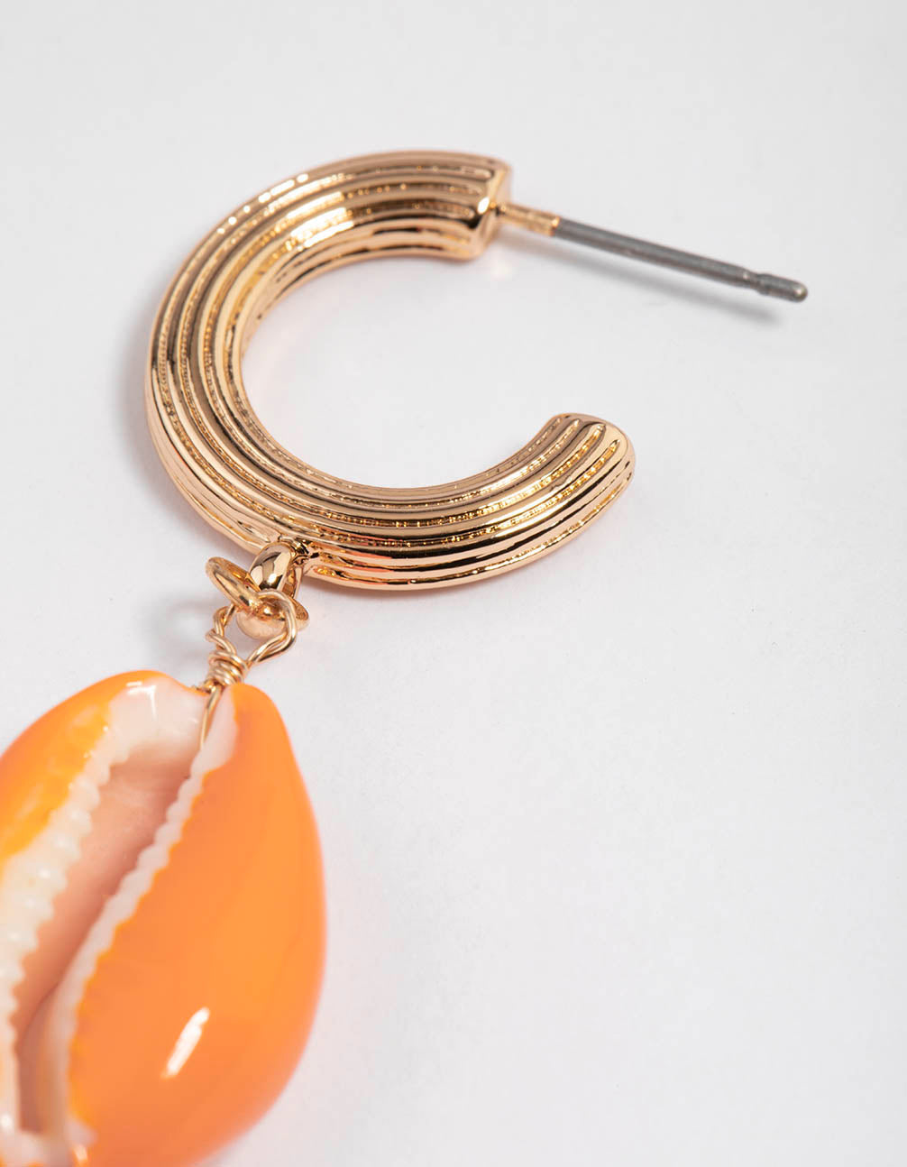 Gold Summer Shell Drop Earrings