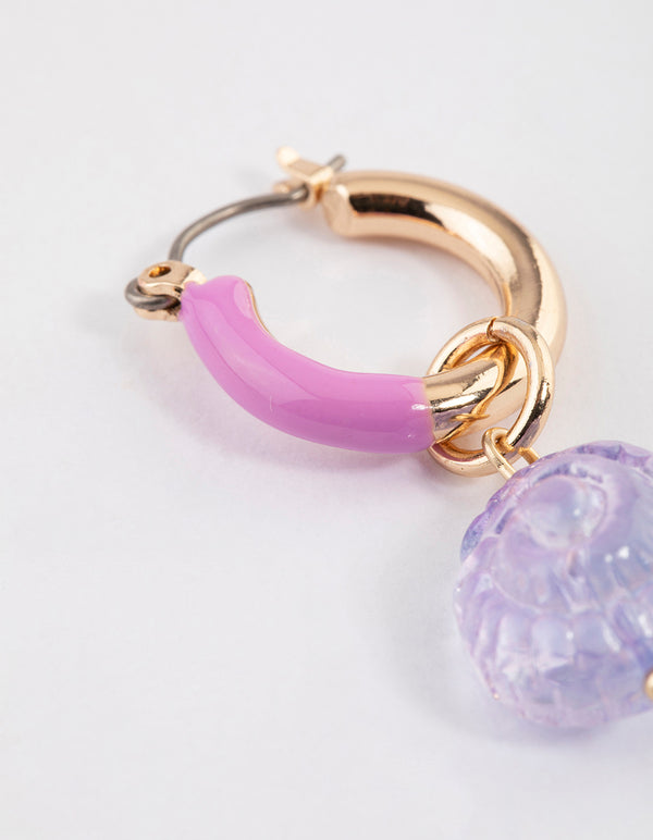 Gold Ombre Shell Drop Earrings