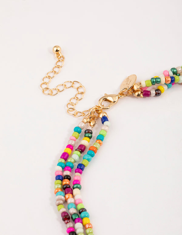 Gold Statement Shell Layered Necklace