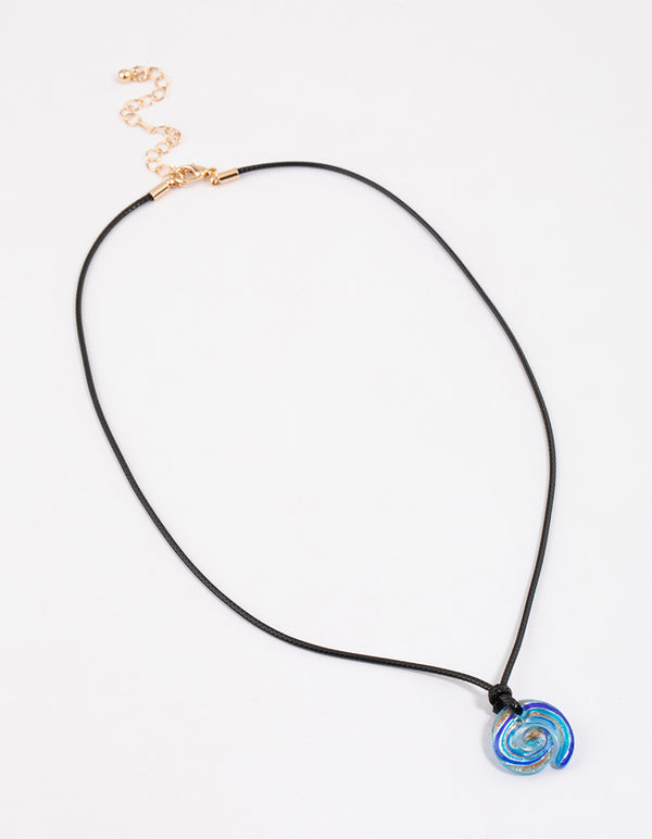 Fabric Swirl Cord Necklace