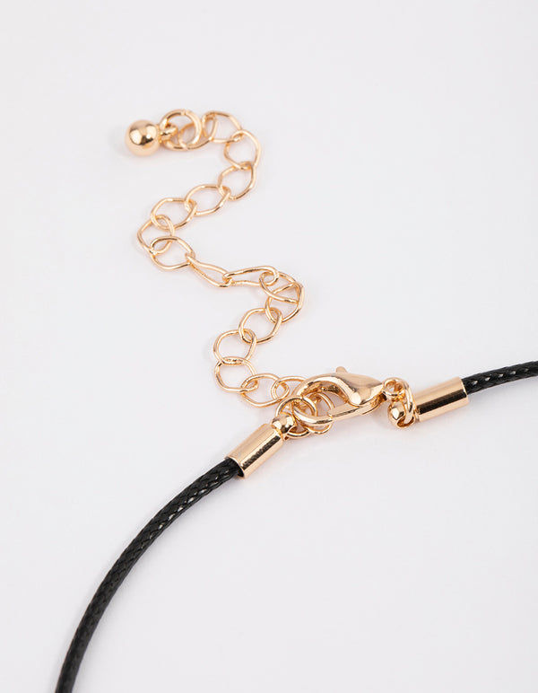 Fabric Swirl Cord Necklace