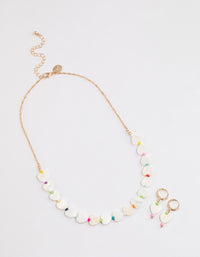 Gold Shell & Heart Jewellery Set - link has visual effect only