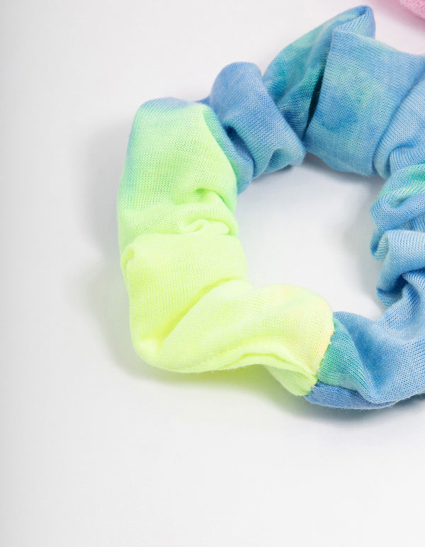 Fabric Tie Dye Scrunchie Pack