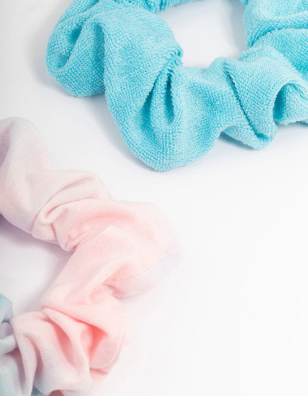 Fabric Tie Dye Hair Scrunchie Pack