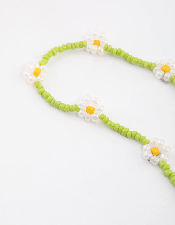 Green Mini Daisy Phone Strap