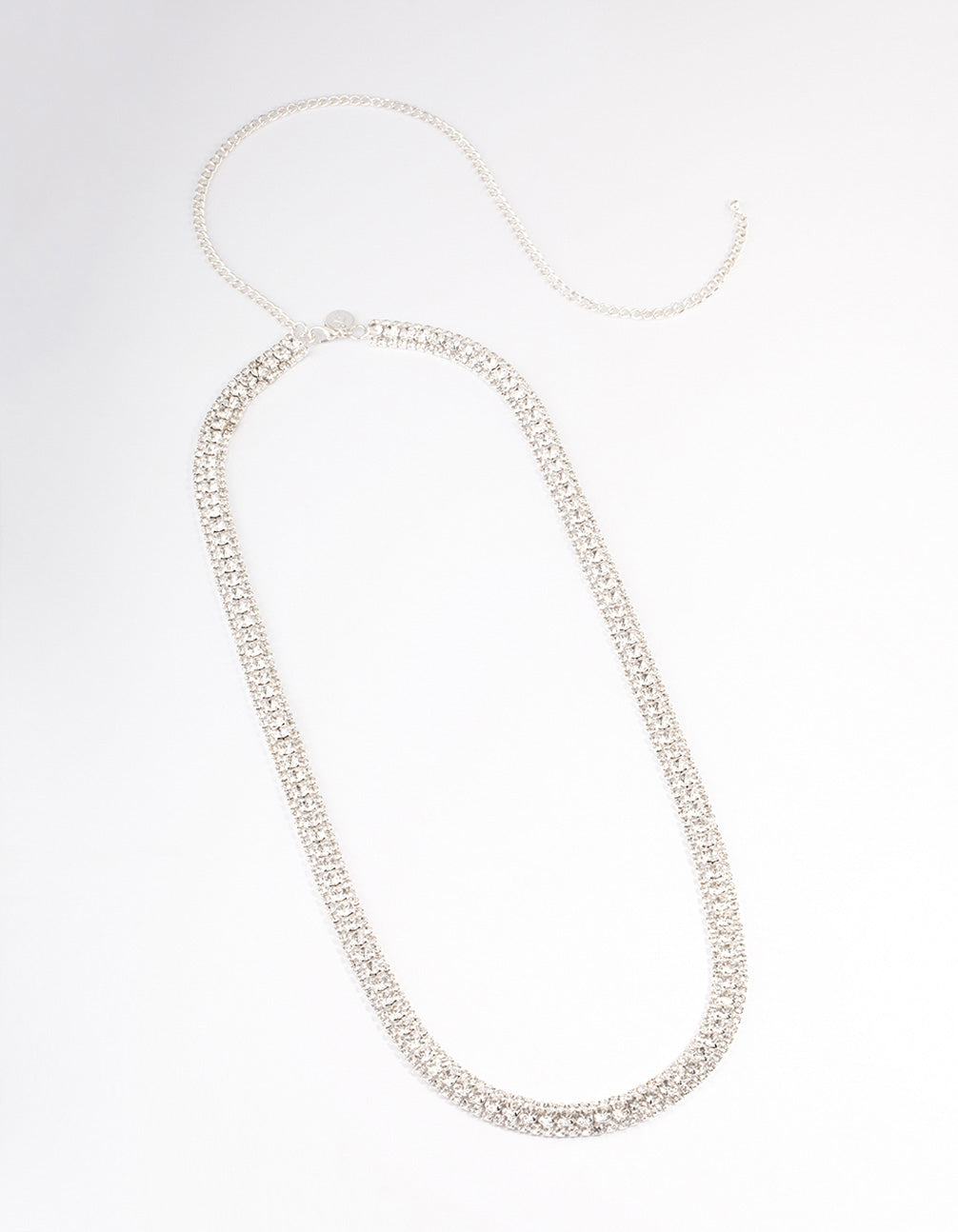 Silver Mixed Round Diamante Belt