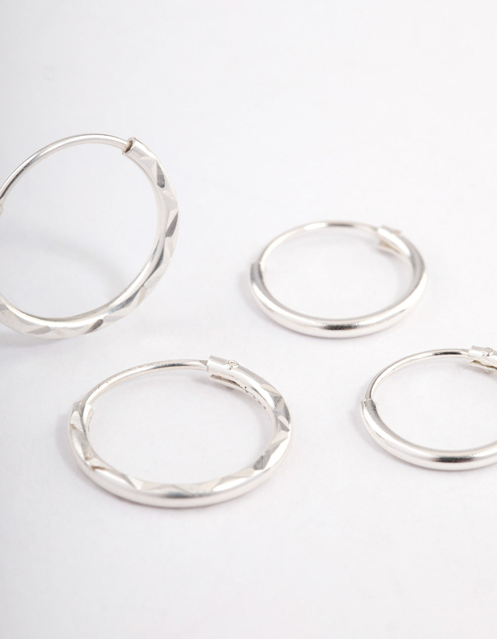 Sterling Silver Spiral Hoop Earring Pack