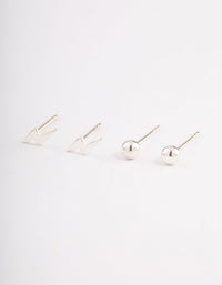 Sterling Silver Lightning Bolt Stud Earring Pack - link has visual effect only
