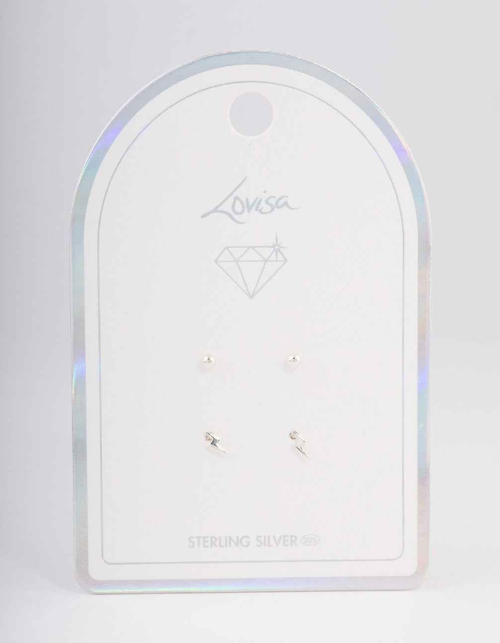 Sterling Silver Lightning Bolt Stud Earring Pack