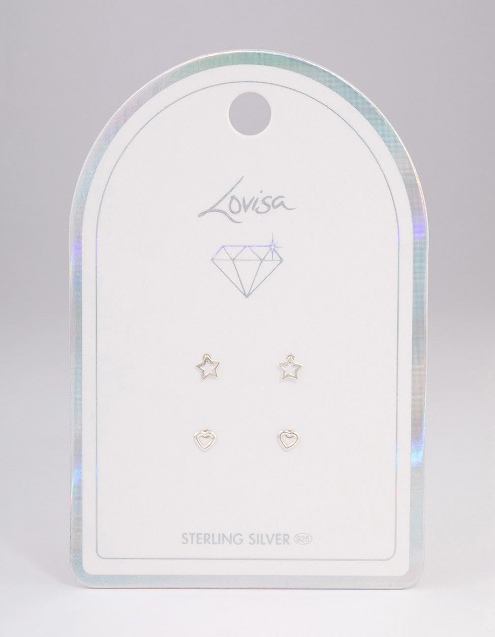 Sterling Silver Cut Out Star & Heart Earring Pack