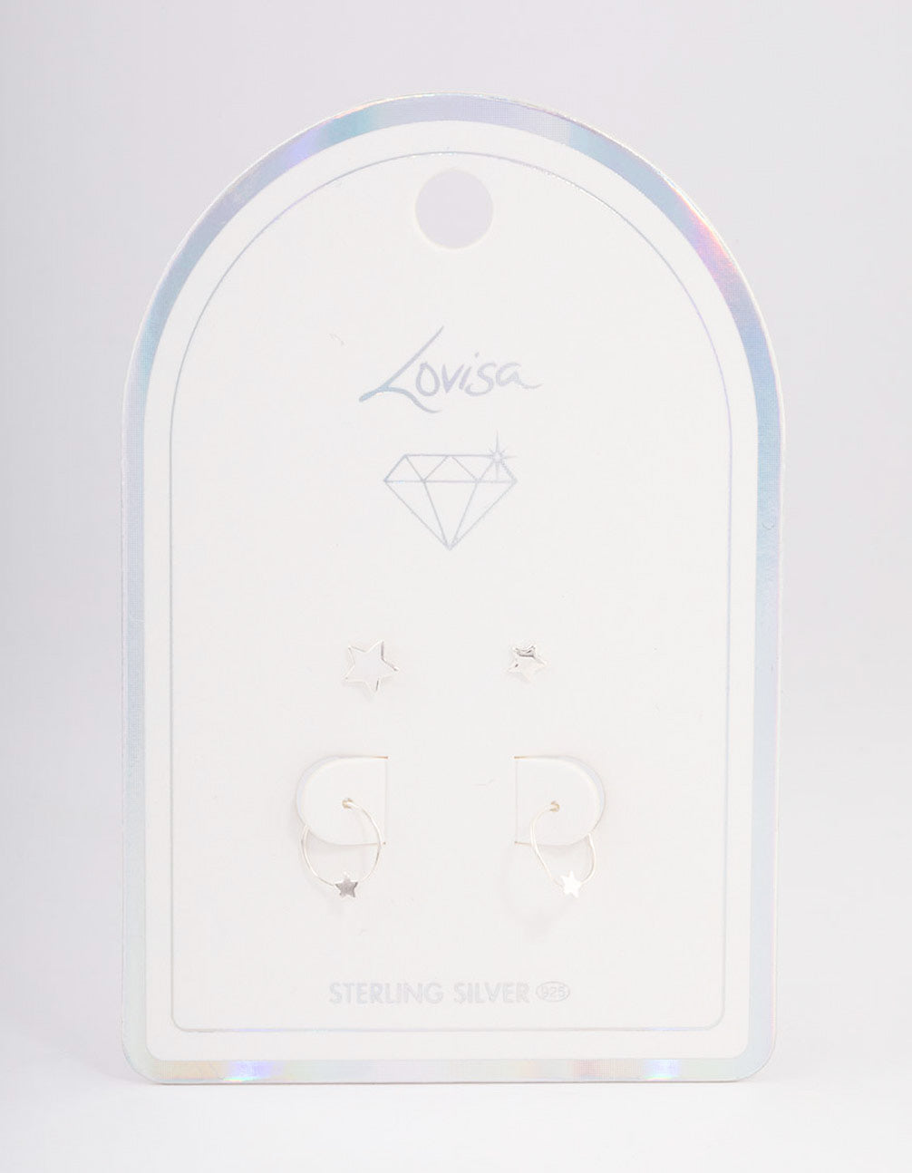 Sterling Silver Star Stud & Hoop Earring Pack