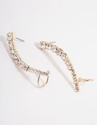 Gold Diamante Crawler Ear Cuff - link has visual effect only