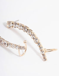 Gold Diamante Crawler Ear Cuff - link has visual effect only