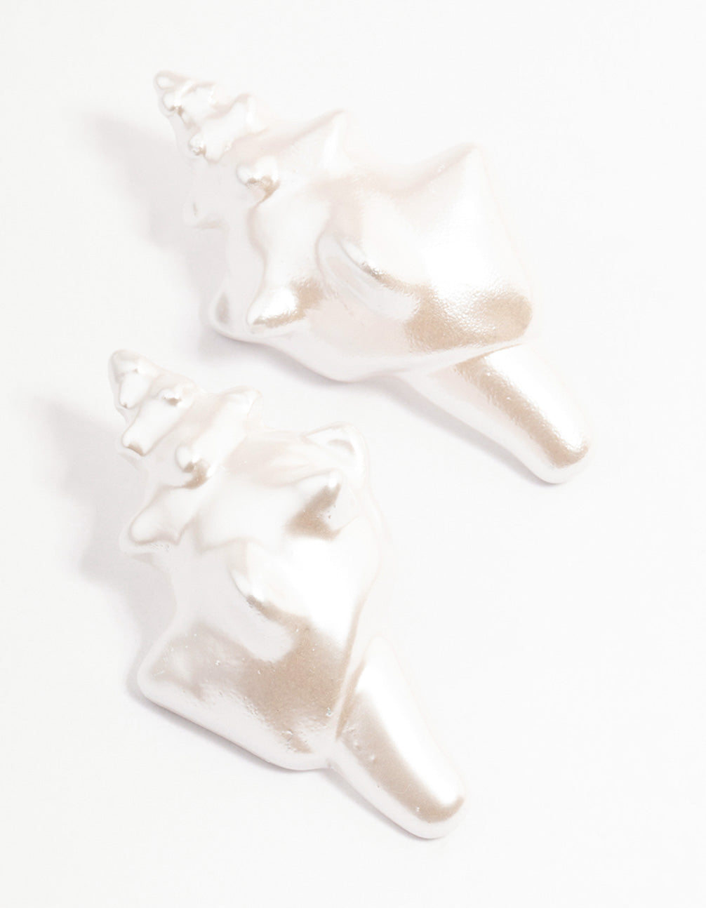 White Pearly Shell Earrings