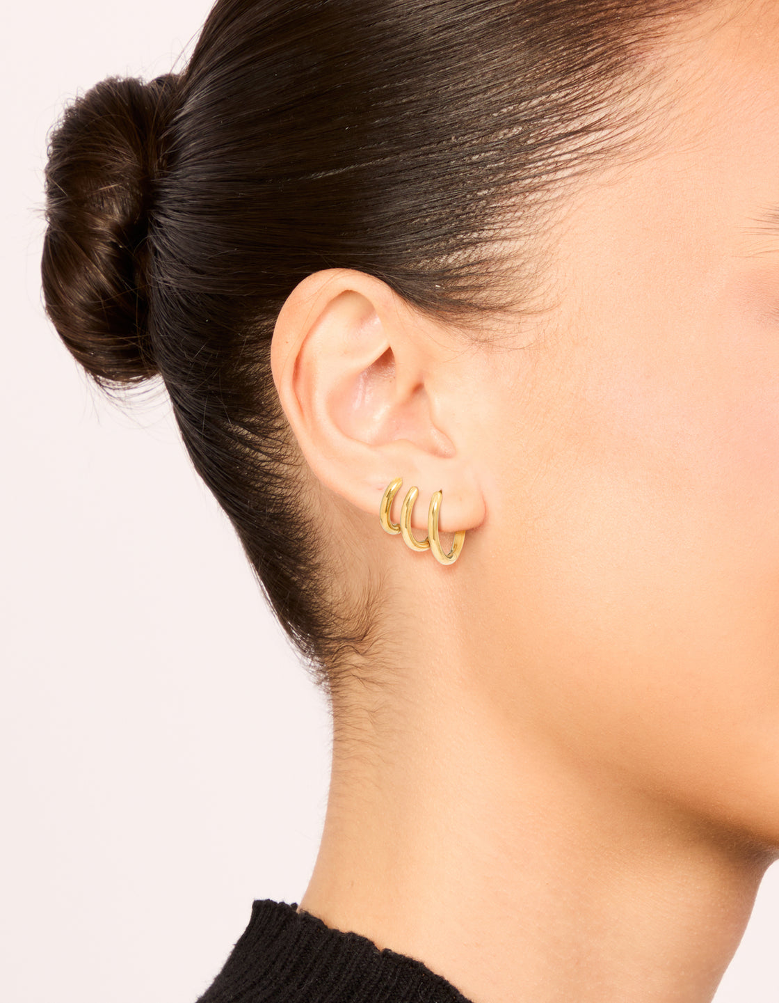 Gold Plated Surgical Steel Thin Classic Hoop Earrings Pack