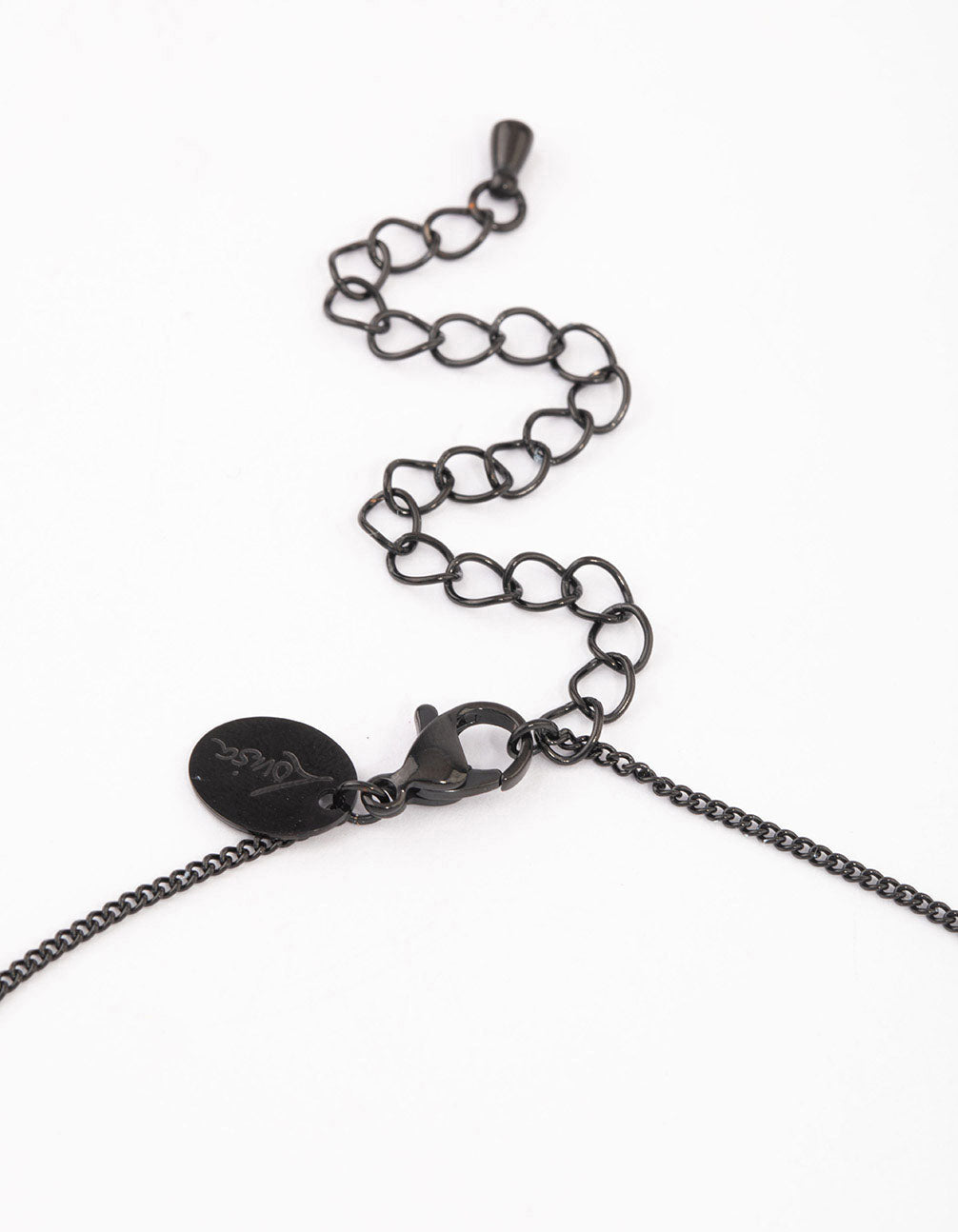 Surgical Steel Black Cubic Zirconia Pave Cross Necklace