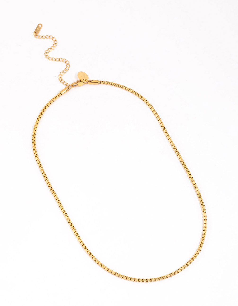 Gold Plated Surgical Steel Box Chain Necklace