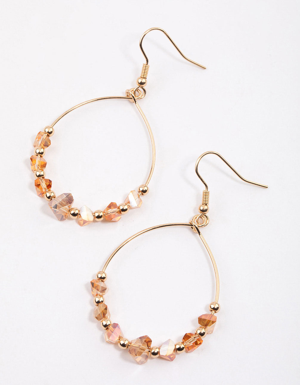 Yellow Pear Diamante Shard Drop Earrings