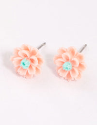 Pink Dahlia Stud Earrings - link has visual effect only