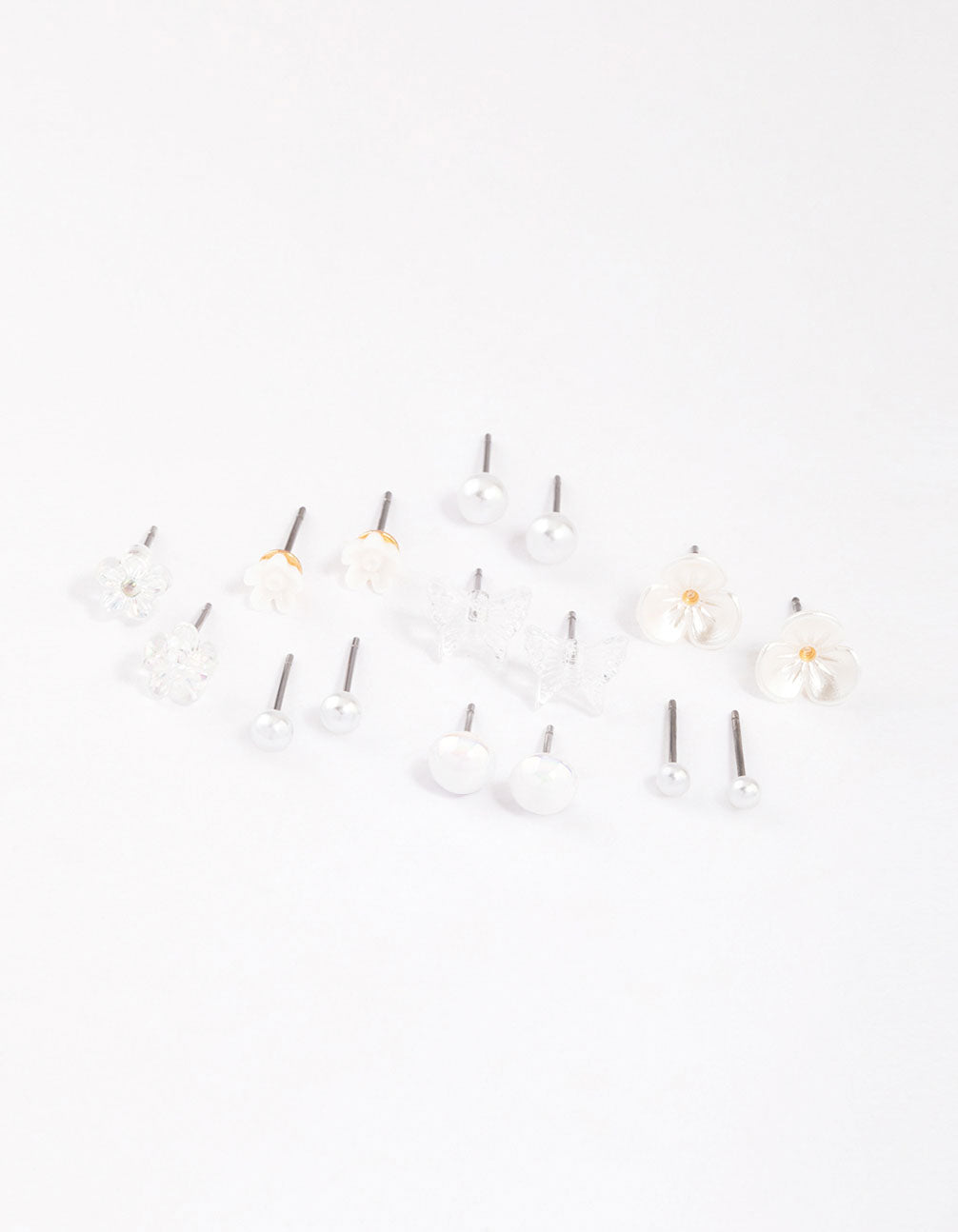 Gold Garden Mixed Stud Earrings 8-Pack