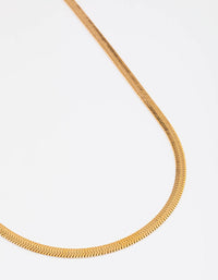 Gold Plated Stainless Steel Snake Chain Necklace - link has visual effect only