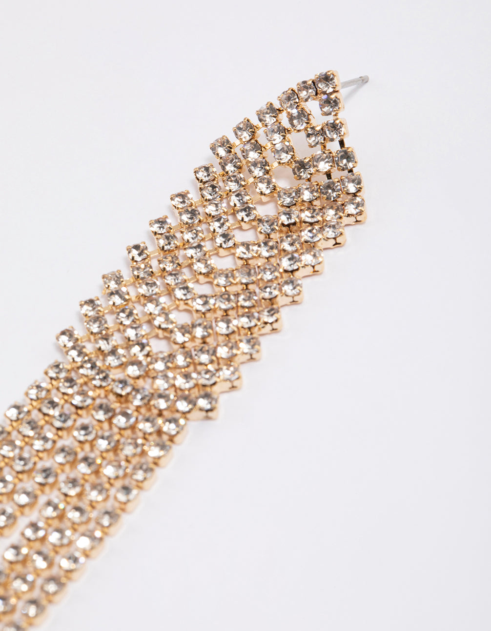 Gold Cup Chain Chandelier Earrings