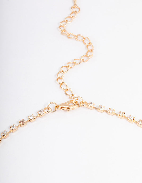 Gold Lattice Cup Chain Necklace
