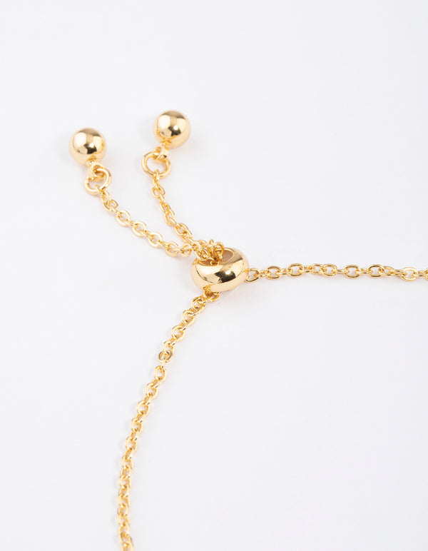 Gold Plated Scorpio Script Bracelet