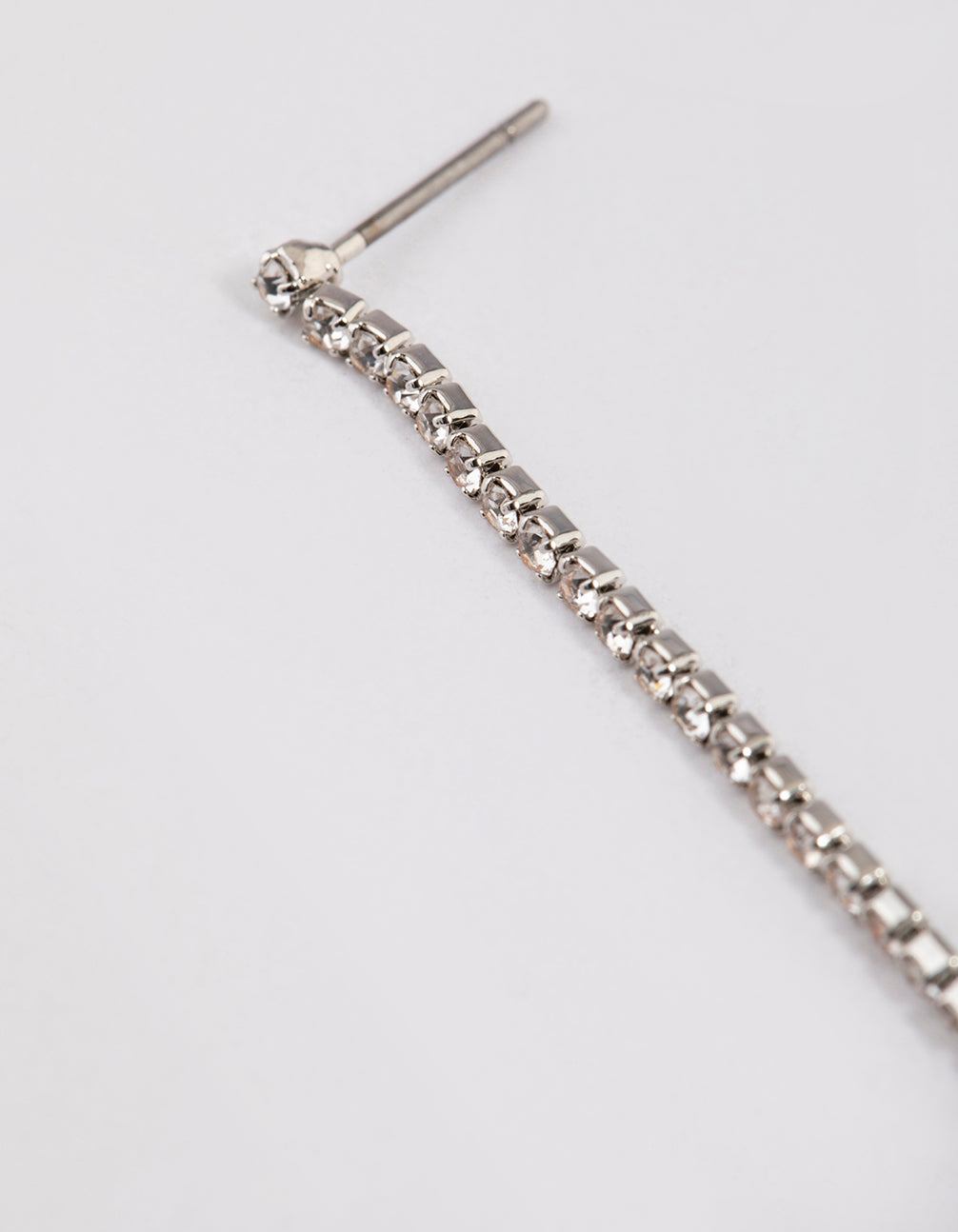 Silver Cup Chain Large Pearl Drop Earrings