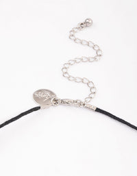 Silver Diamante Peace Sign Pendant Necklace - link has visual effect only