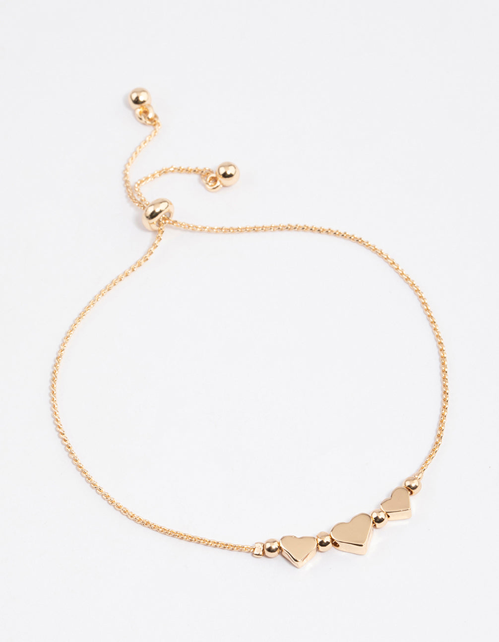 Gold Triple Mini Heart Bracelet