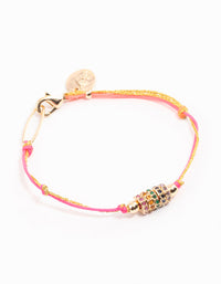 Gold Mixed Stone Pendant Bracelet - link has visual effect only