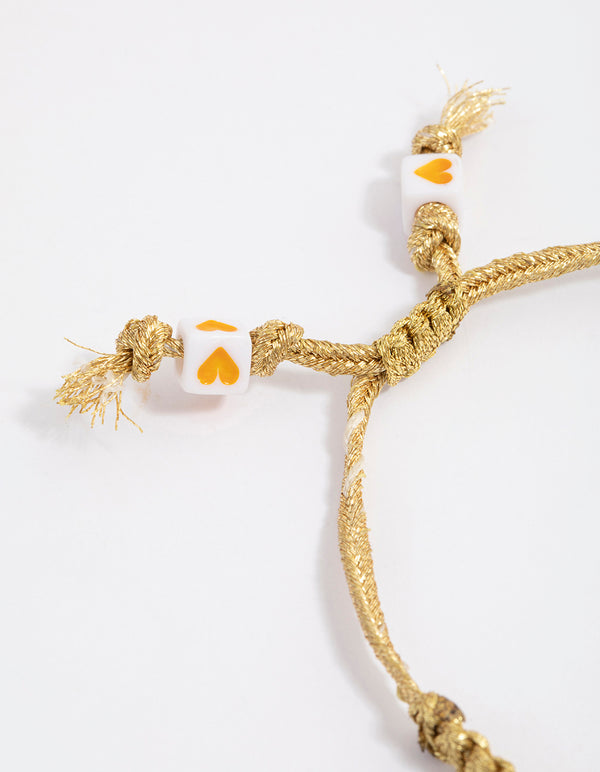 Fabric Happy Smiley Face Bracelet