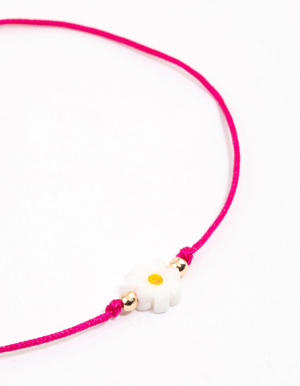 Fabric Mini Daisy Toggle Bracelet