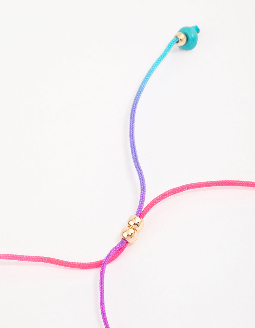 Fabric Triple Ball Stone Toggle Bracelet