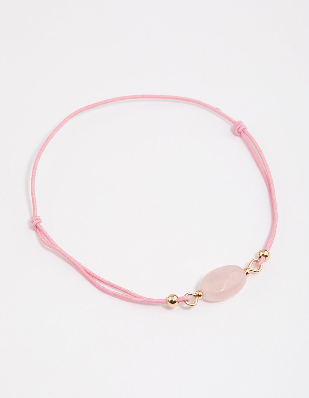 Fabric Mini Semi-Precious Pendant Bracelet
