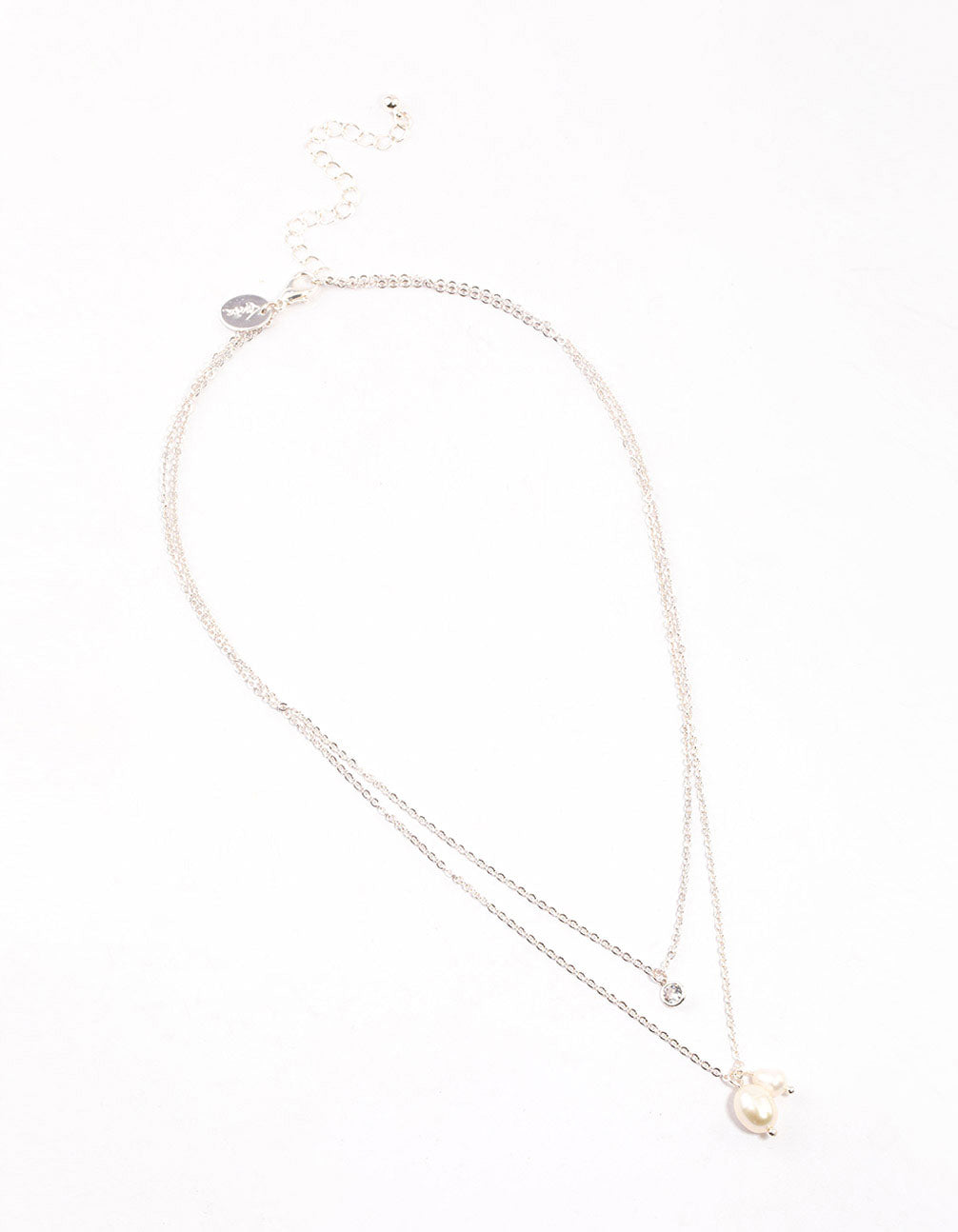 Silver Double Freshwater Pearl Necklace & Polishing Set