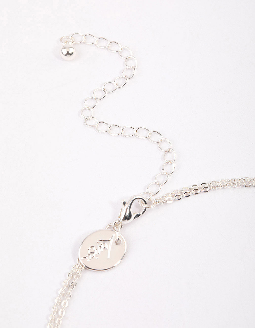 Silver Double Row Cubic Zirconia Necklace & Polishing Set