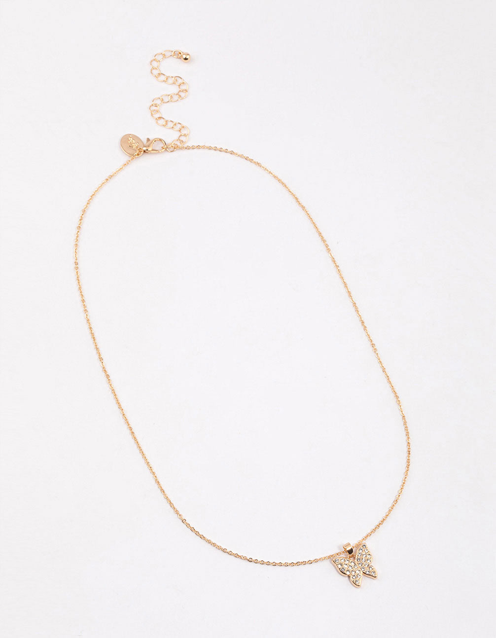 Gold Pave Butterfly Necklace & Polishing Set