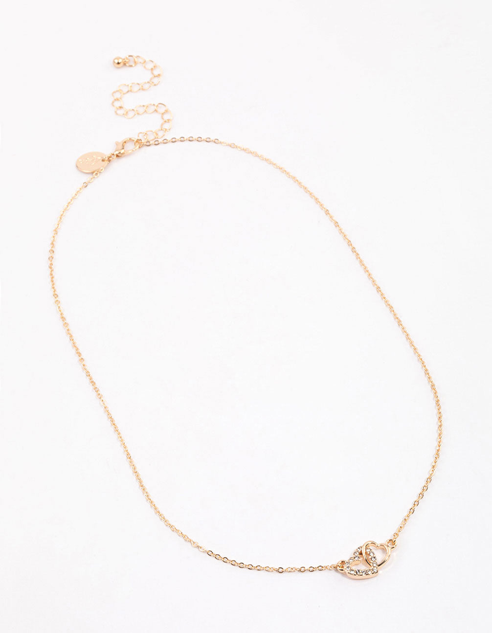 Gold Linked Heart Necklace & Polishing Set