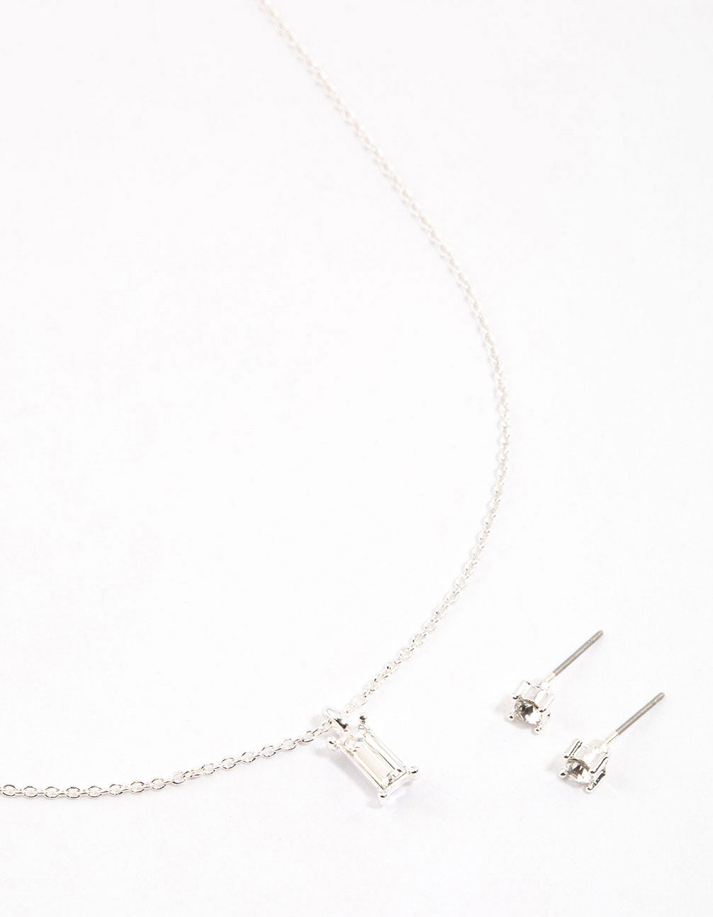 Silver Baguette Drop Jewellery & Polishing Set