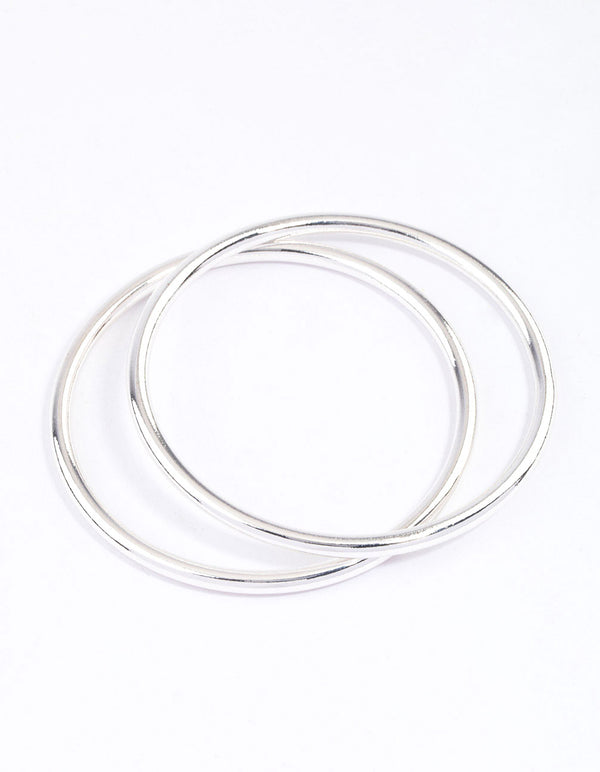 Silver Plain Bangle & Polishing Set