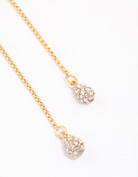 Gold Diamante Adjustable Chain Necklace - link has visual effect only