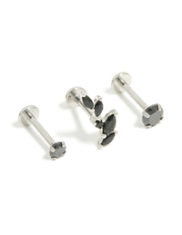 Surgical Steel Stud & Vine Flat Back Pack - link has visual effect only