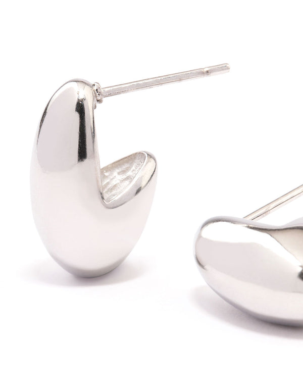 Surgical Steel Curved Bubble Stud Earrings