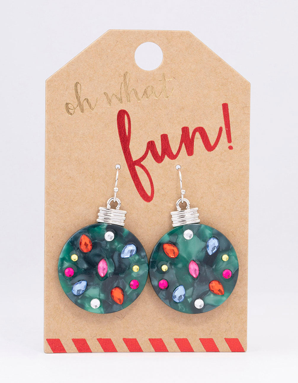 Diamante Bauble Drop Earrings