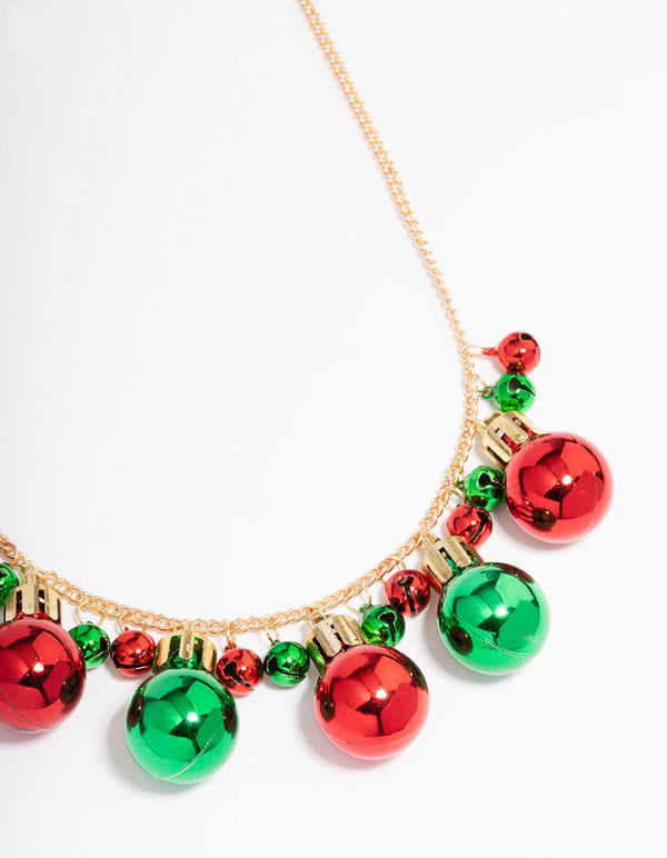 Gold Christmas Bell Necklace
