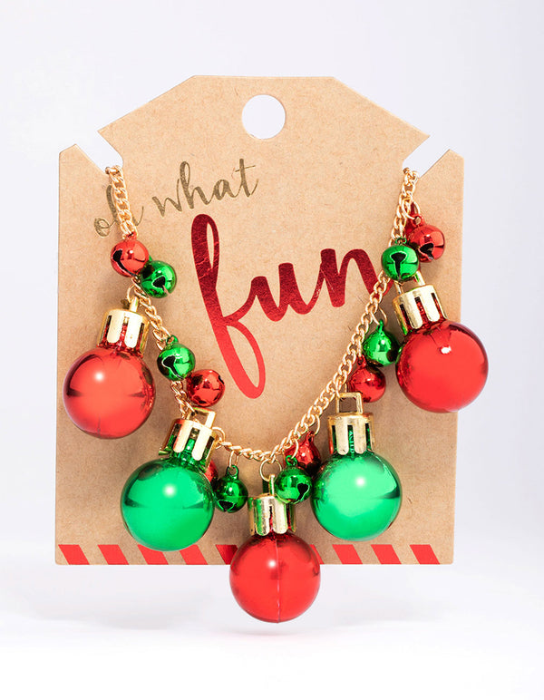 Gold Christmas Bell Necklace